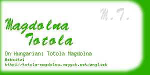 magdolna totola business card